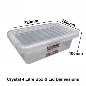 Wham Crystal Plastic Storage Box & Lid Size 01 (4 Litre)